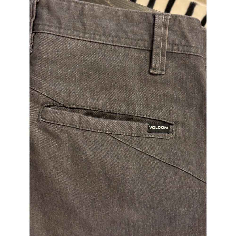 Volcom | Mens Frickin Modern Fit Chino Pants Grey Recycled Skateboard | Size 30 - Picture 6 of 7